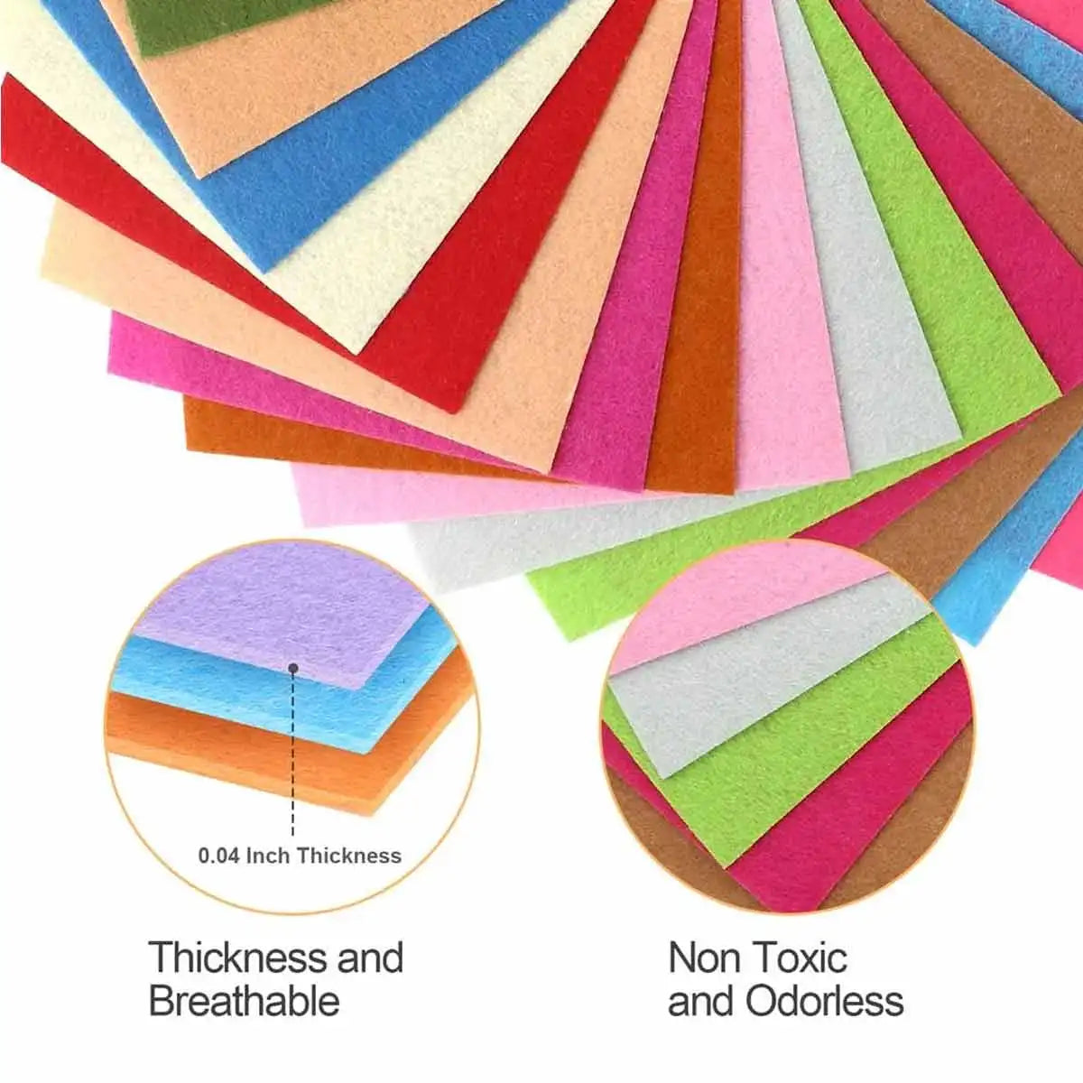 40PCS Felt Cloth Diy Handmade Material Decoration Craft Cloth Color Mixing Home Decoration Embroidery And Halloween Decorations