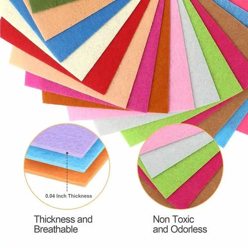 40PCS Felt Cloth Diy Handmade Material Decoration Craft Cloth Color Mixing Home Decoration Embroidery And Halloween Decorations