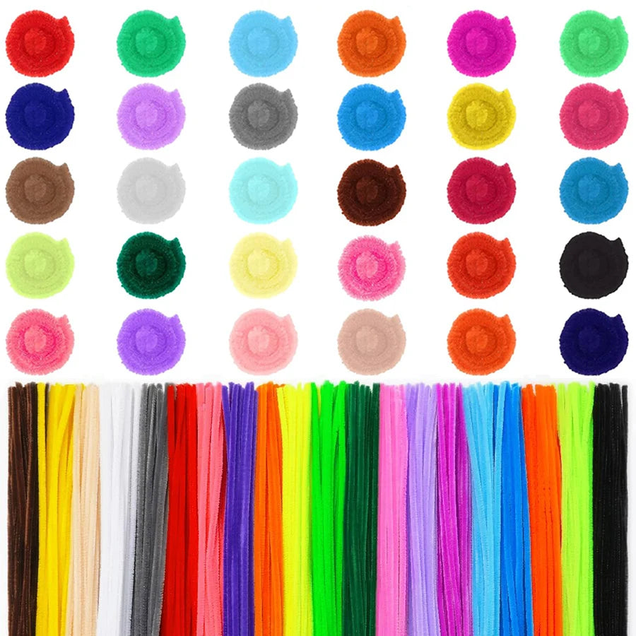 400pcs 30cm Color Felt Pipe Handmade Soft Felt Stick Creative DIY Making Material Multicolor Handmade Sewing Art Accessories